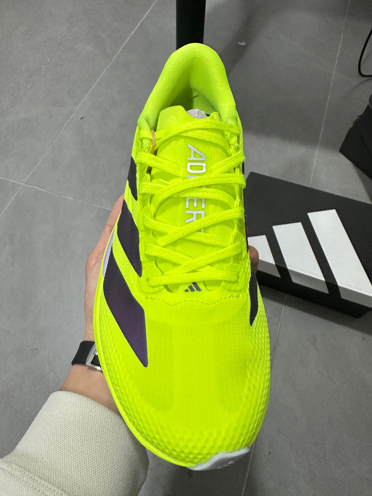 Adidas Lightstrike Pro Running Shoes Neon in Green - product image from the listing.