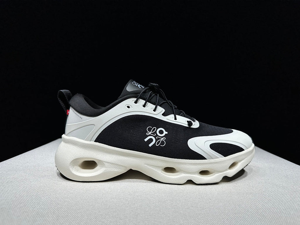 On x LOEWE Cloudventure 3.0 Sneakers in Black and White - product image from the listing.