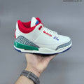 Air Jordan 3 Retro Chalk Track Sneakers in Red White Blue - product image from the listing.