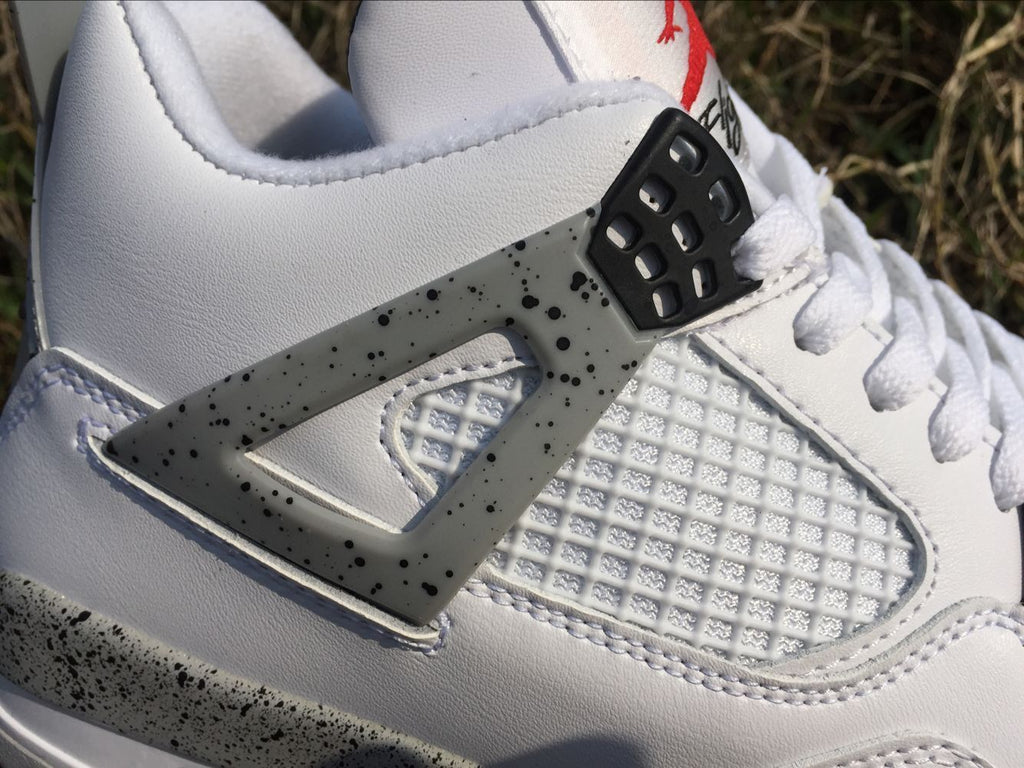 Men's Jordan 4 Retro White Cement Sneakers - product image from the listing.