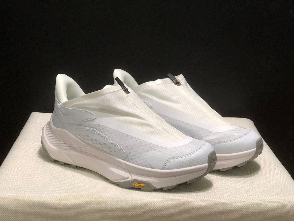 White HOKA Project Transport Zip Sneakers - product image from the listing.