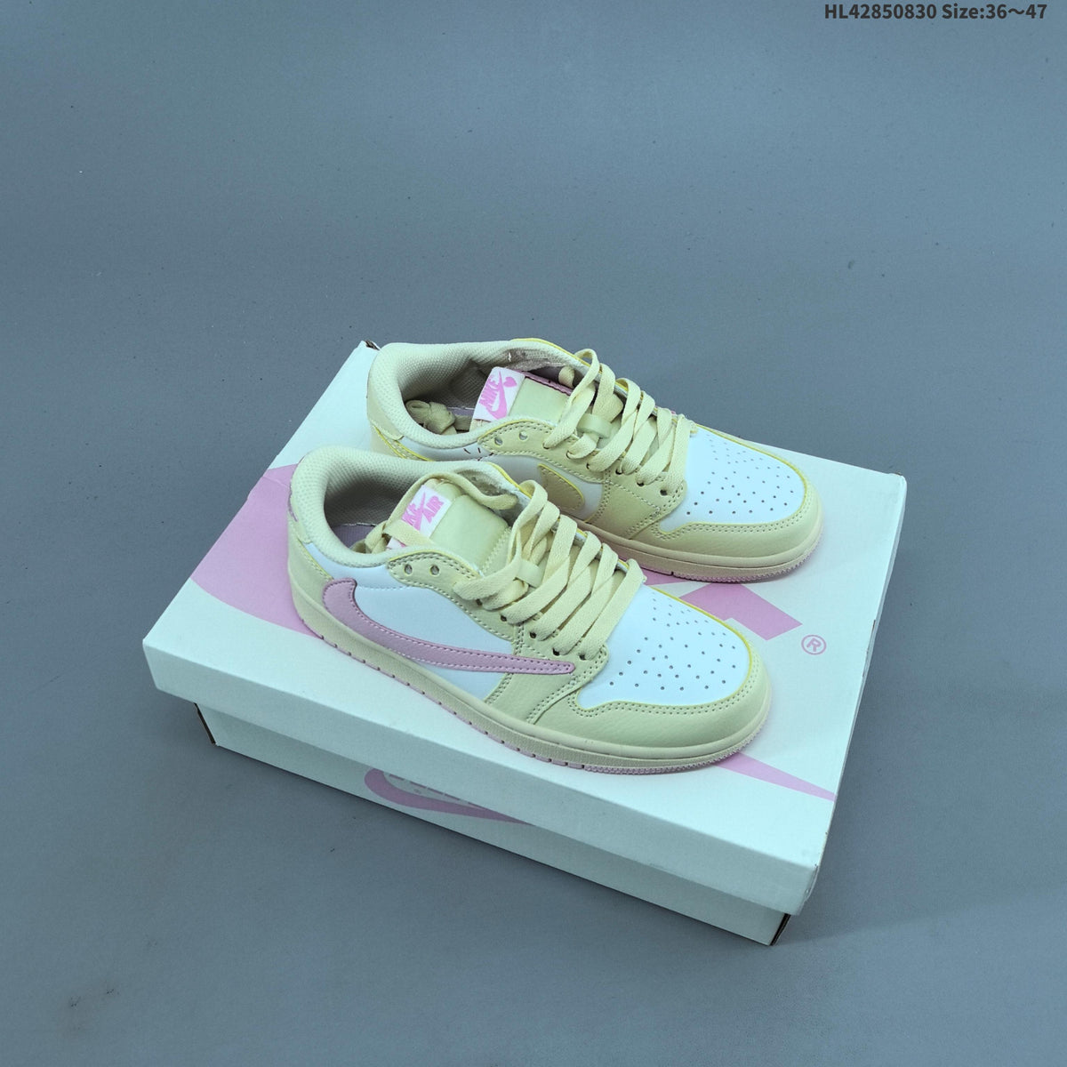 Jordan 1 Low OG Shy Low-Top Sneakers in Pink - product image from the listing.
