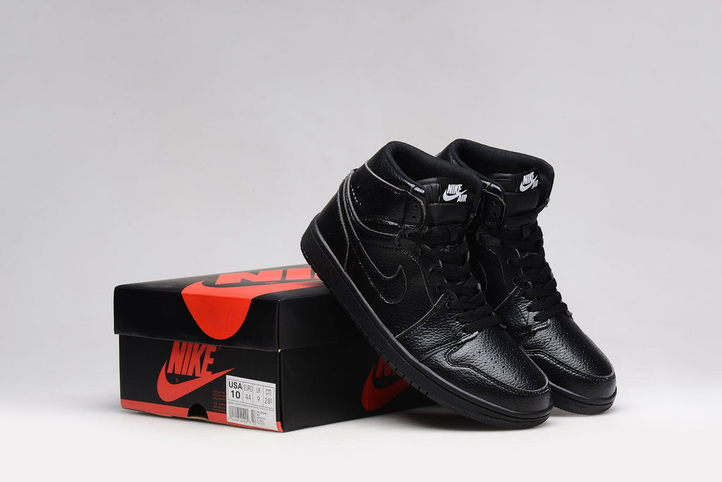 Men's Air Jordan 1 High Black Sneakers - product image from the listing.