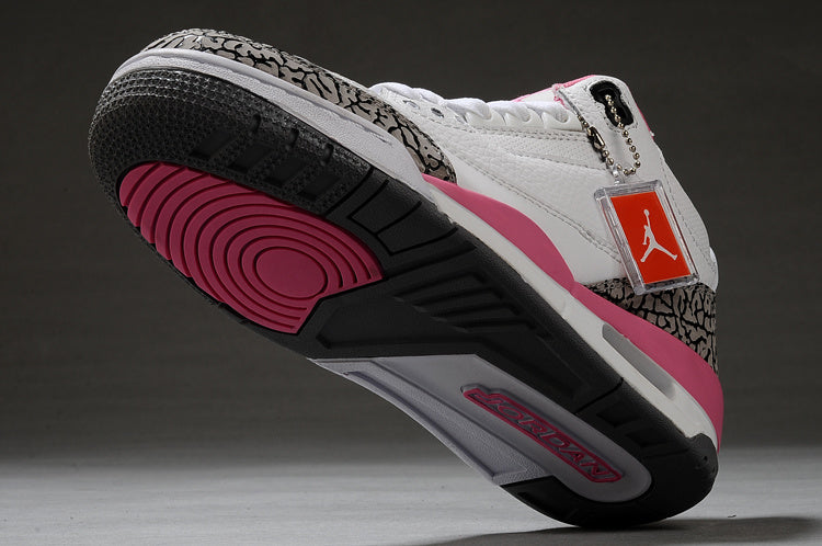 Air Jordan 3 High-Top Sneakers White Pink - product image from the listing.