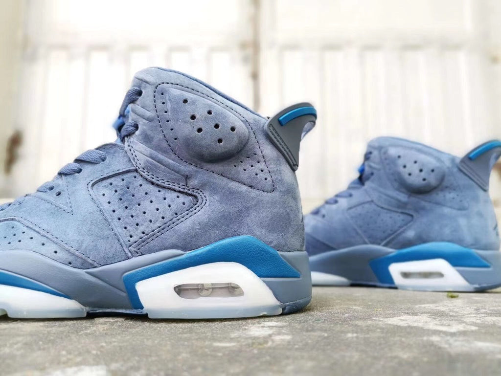 Blue 384664-400 - Jordan 6 Retro Basketball Shoes - product image from the listing.