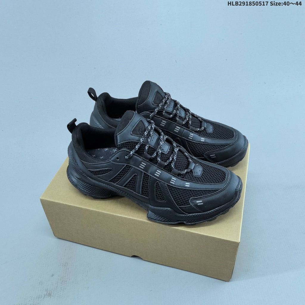 Black and White Ecco Biom C-Trail Low-Top Sneakers - product image from the listing.
