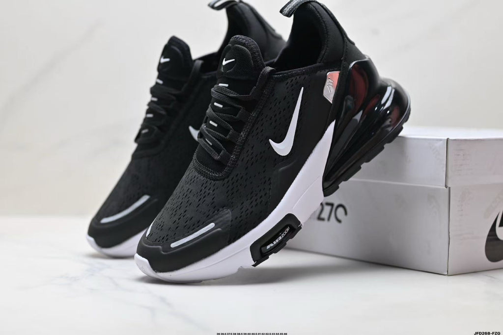 Nike Air Max 270 Sneakers in Black and White - product image from the listing.