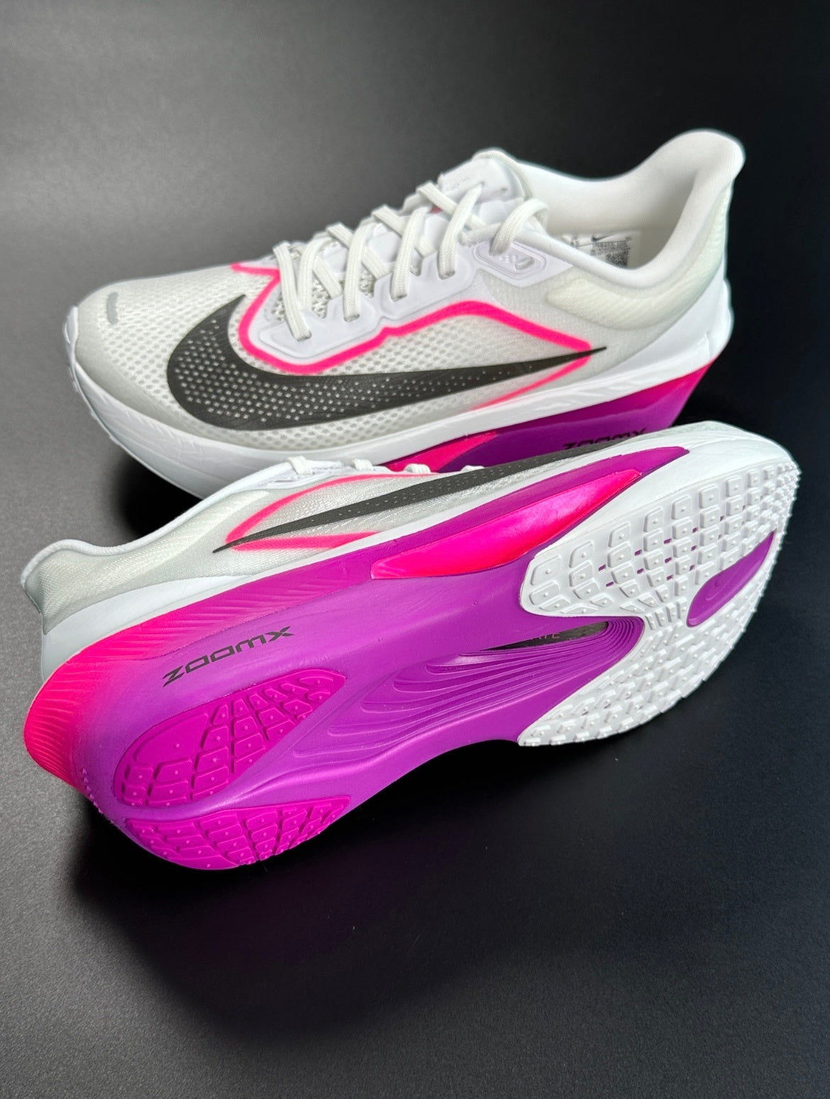 Nike Zoom Fly 6 Running Shoes in White Pink FN8454-101 - product image from the listing.