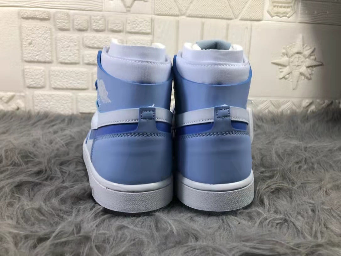Air Jordan 1 Zoom CMFT High-Top Sneakers Blue White - product image from the listing.