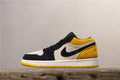 Air Jordan 1 Low in University Gold Black and White 553558-127 - product image from the listing.