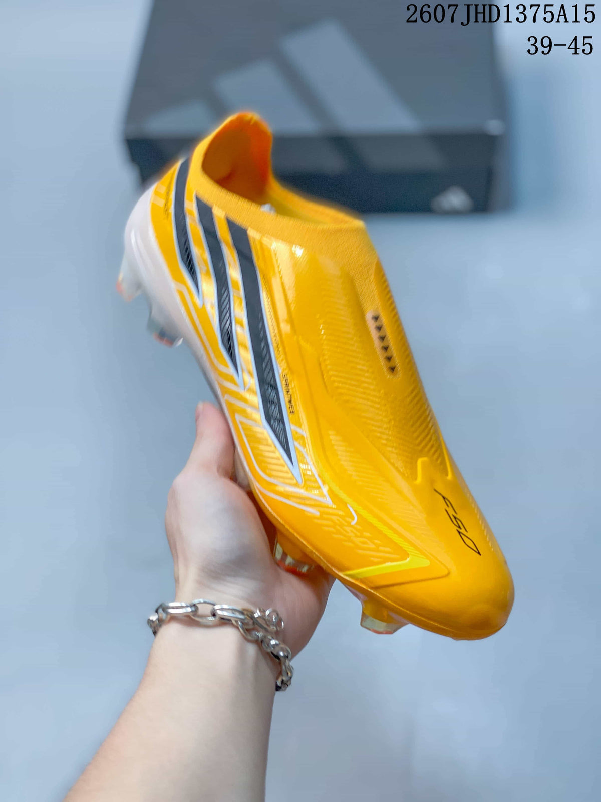 adidas F50 Elite Football Boots in Purple and Yellow 2607JHD1375A15 - product image from the listing.