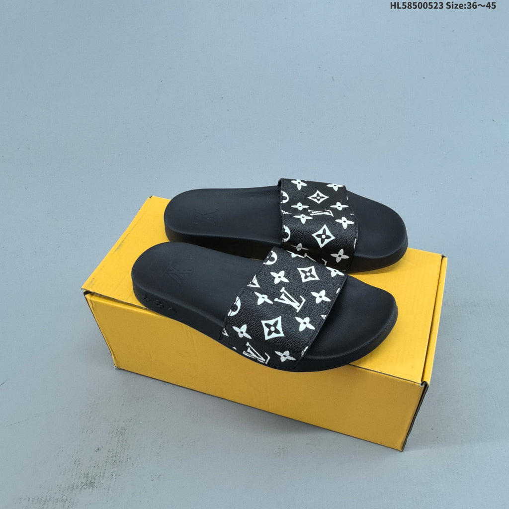 HL58500523 Monogram Slide Sandals by Gucci - product image from the listing.