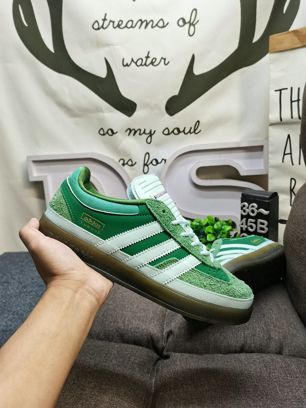 adidas Bad Bunny Gazelle Indoor Sneakers in Green JS5049 - product image from the listing.