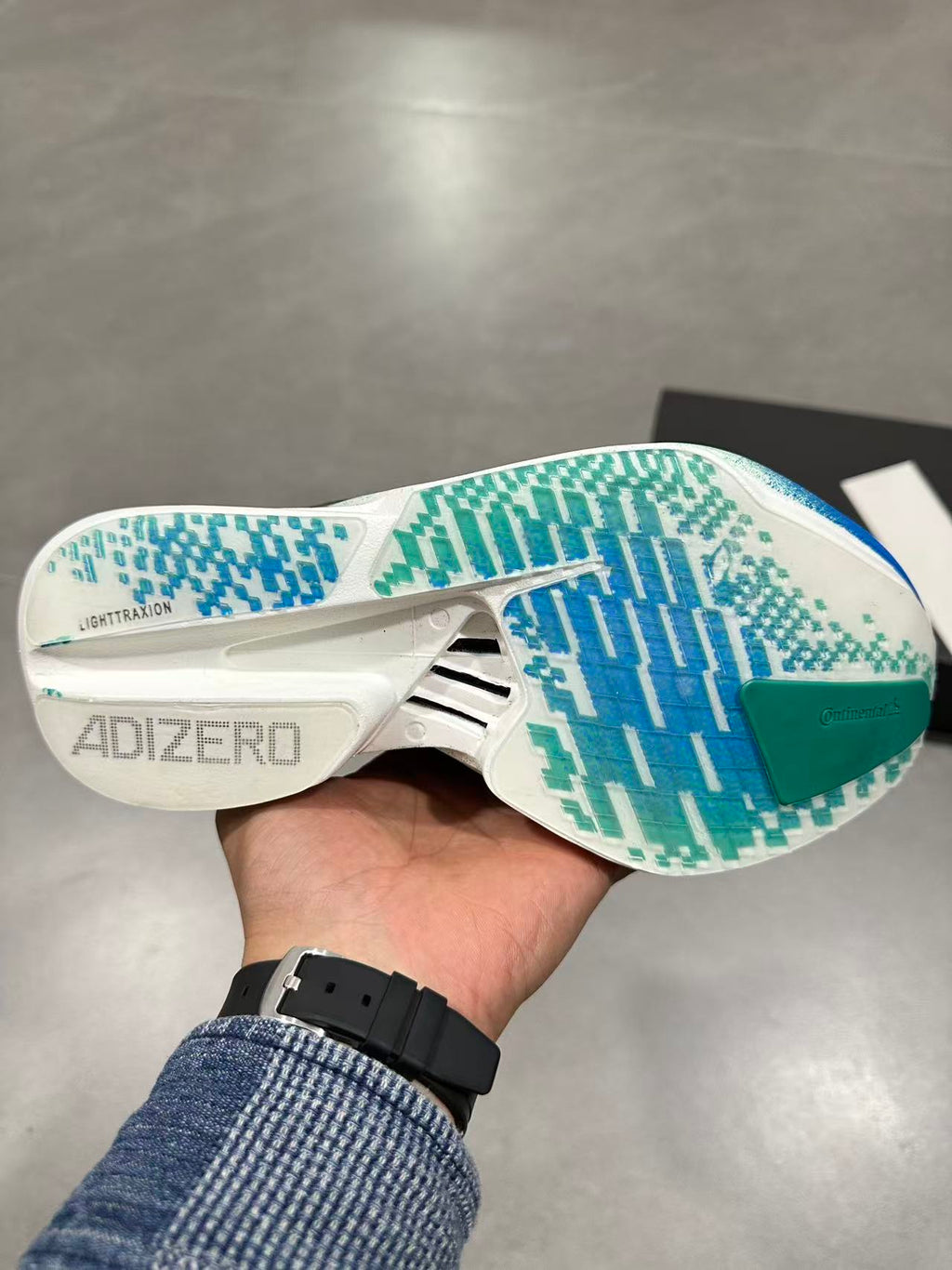 Nike Adizero Lightstrike Pro Running Shoes in Black Blue - product image from the listing.