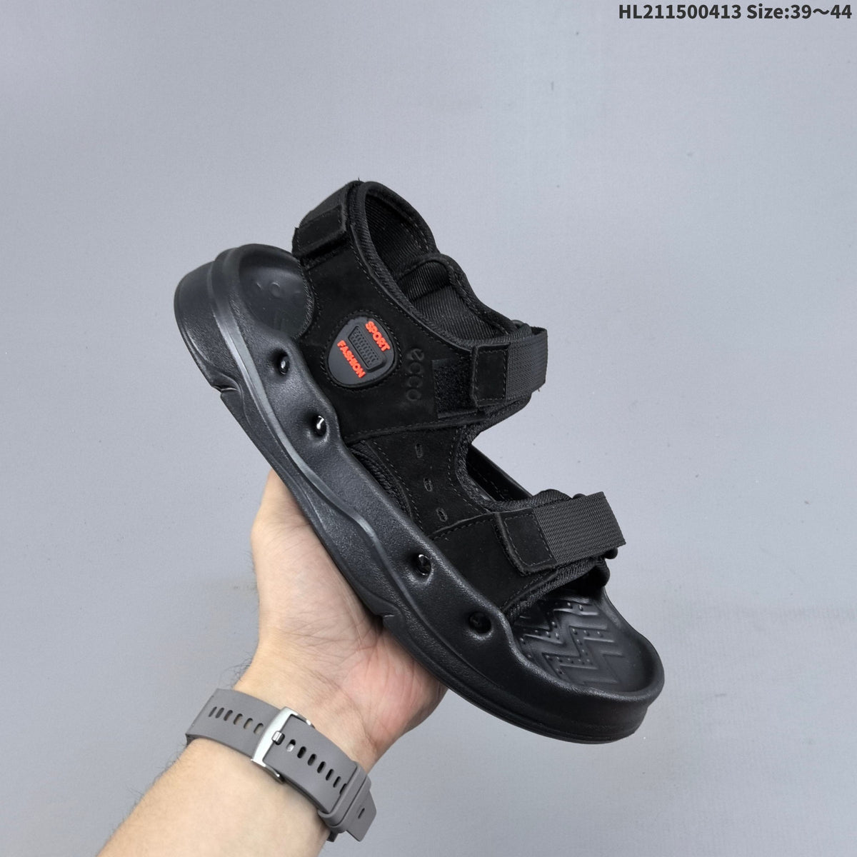 Outdoor Casual Sandals with Adjustable Hook-and-Loop Straps by ECCO - product image from the listing.