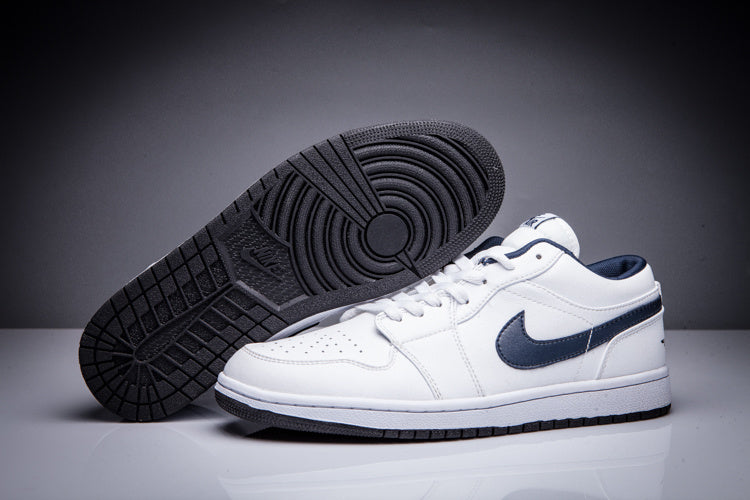 Air Jordan 1 Low White and Black Sneakers - product image from the listing.