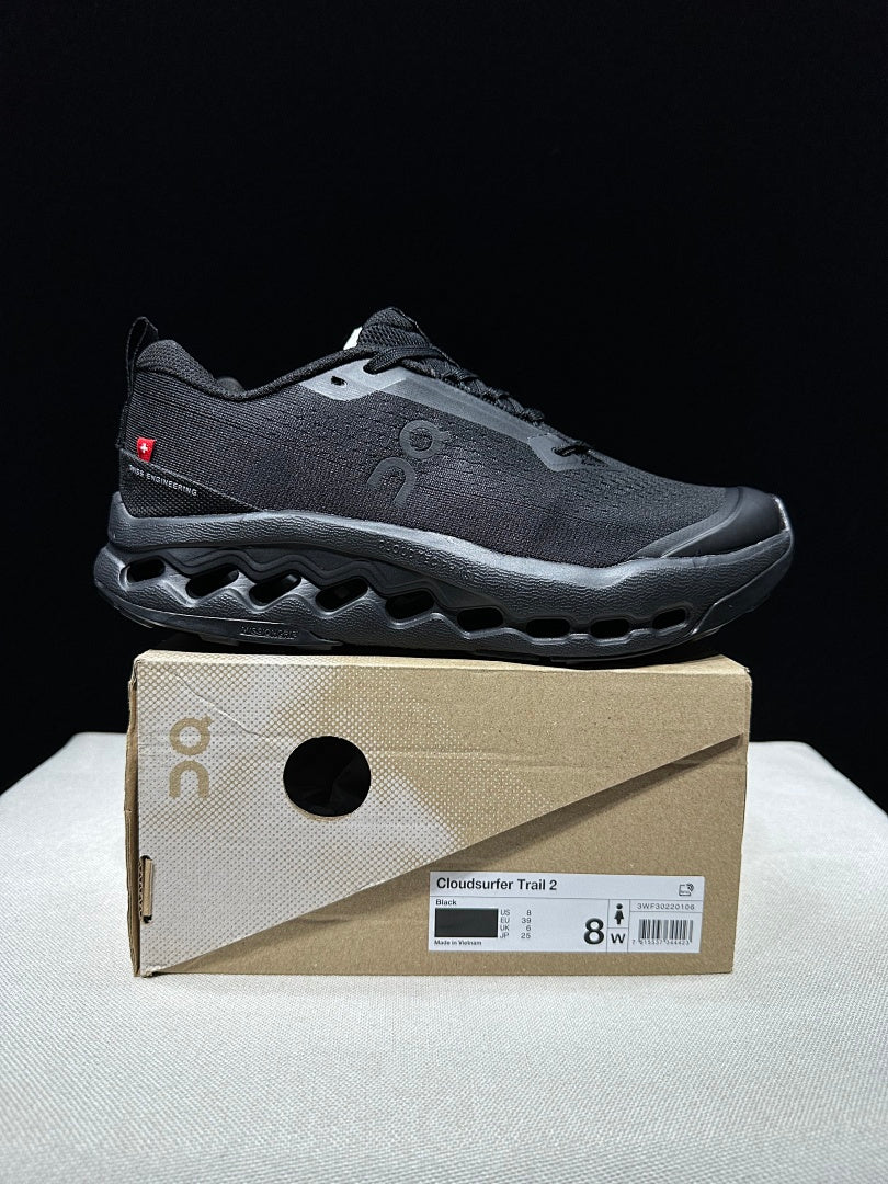 On Cloudsurfer Trail 2 Black Trail Trainers - product image from the listing.