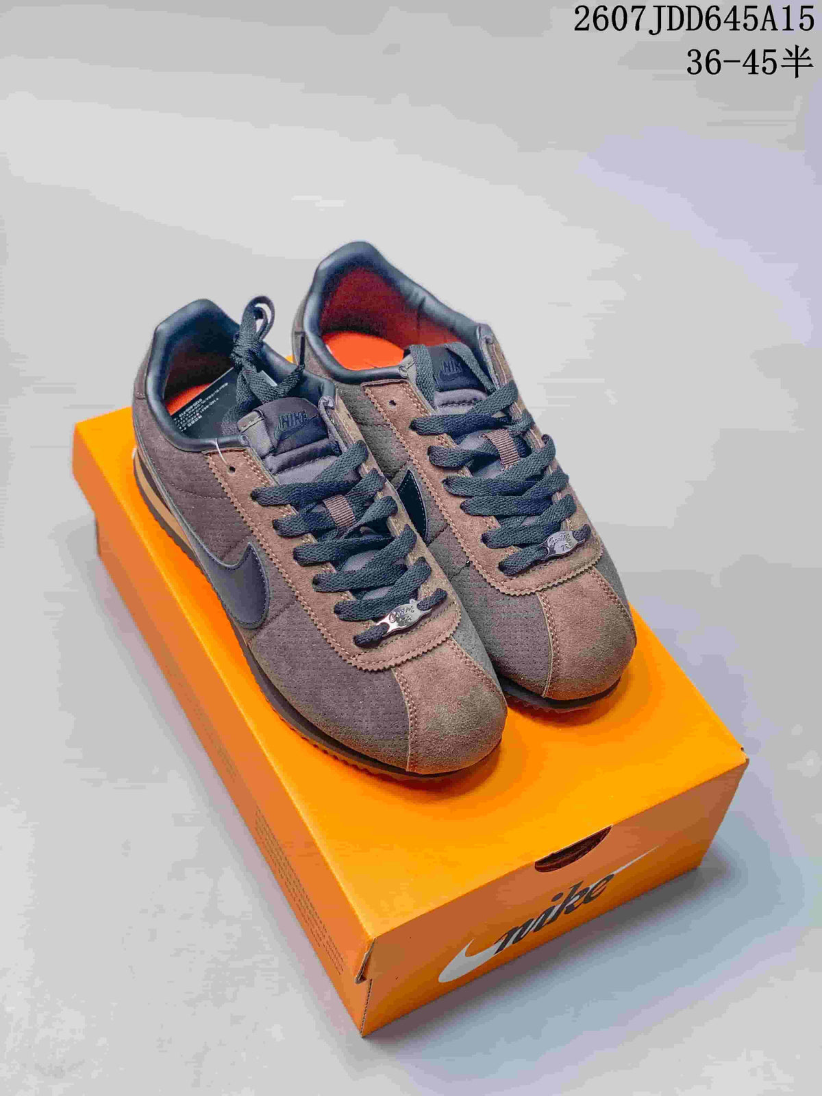 Nike Classic Cortez Nylon Sneakers in Brown Black 711050IPI - product image from the listing.