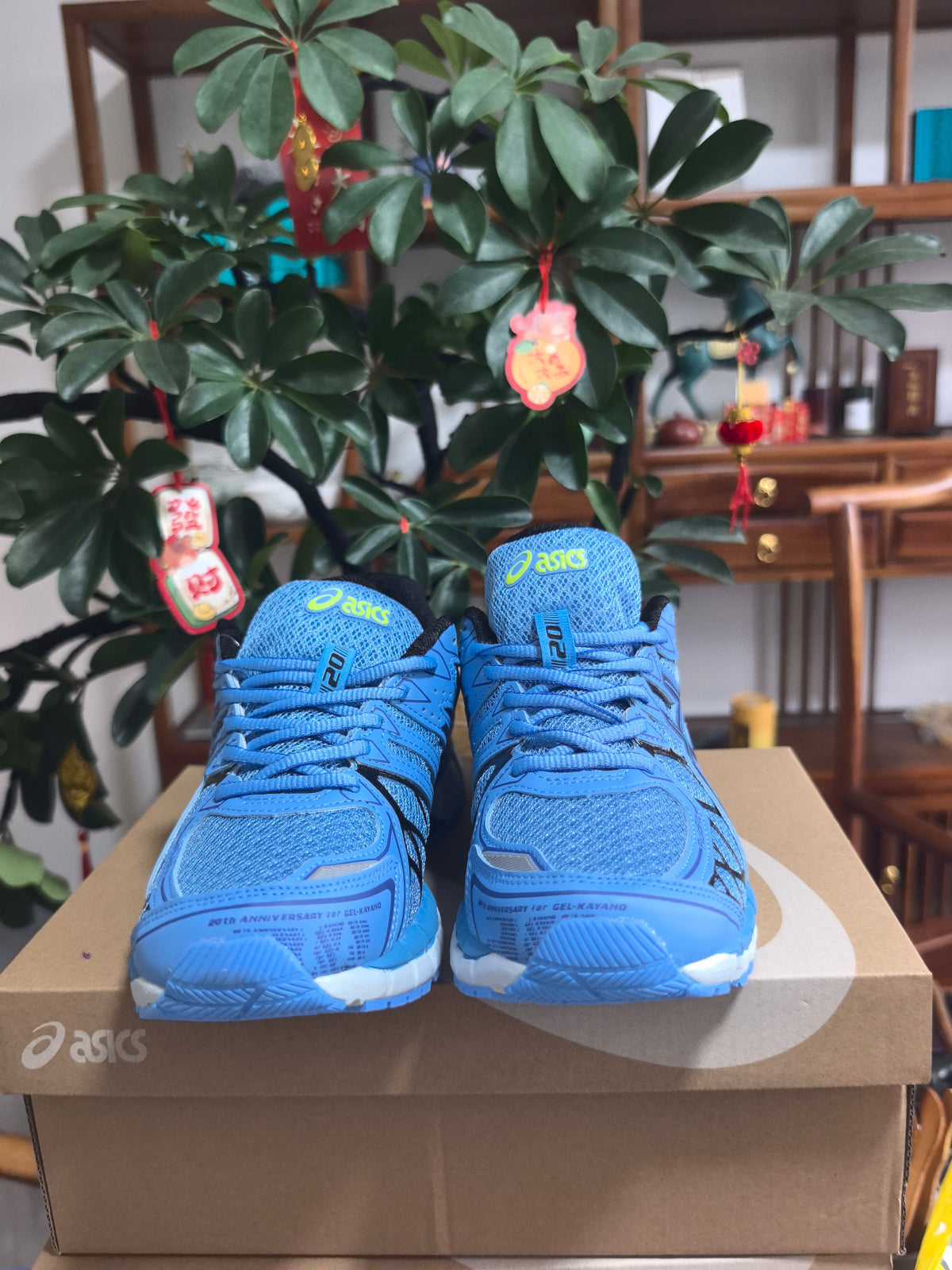 ASICS GEL-KAYANO 14 Sneakers in Blue and Black - product image from the listing.