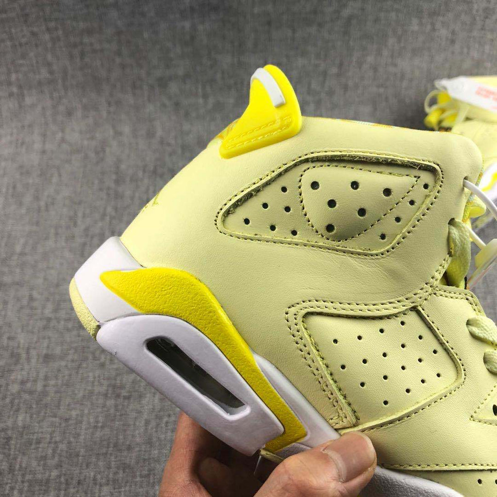 Air Jordan 6 Floral Yellow High-Top Sneakers - product image from the listing.
