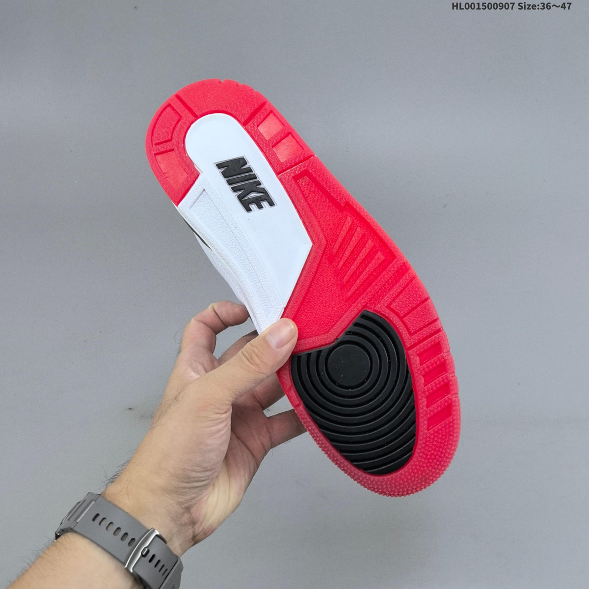 Air Jordan 3 OG World's Best Dad Sneakers in White Black Red - product image from the listing.