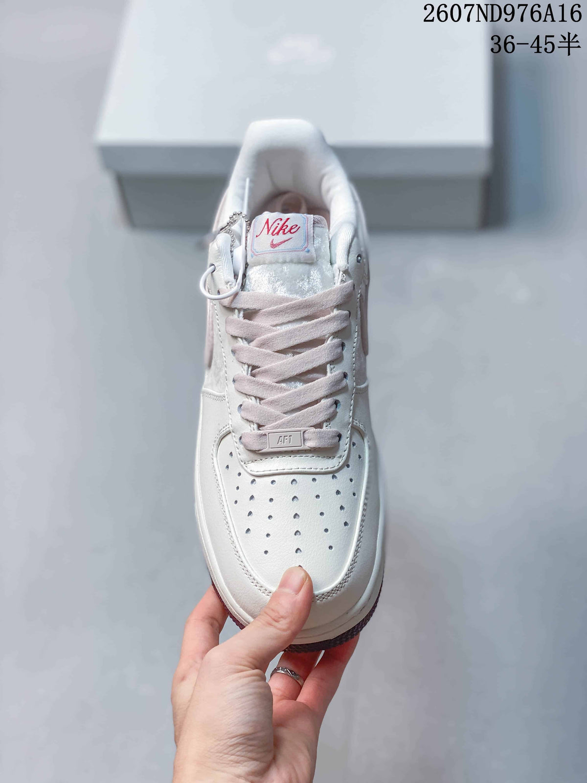 Nike Air Force 1 '07 Low White Pink Snake Year Trainers - product image from the listing.