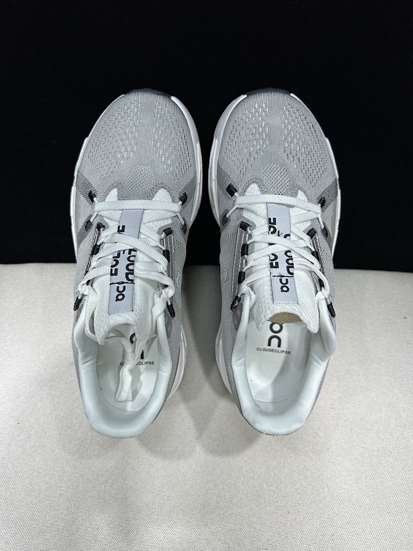 On Cloudeclipse Running Shoes, in Gray and White - product image from the listing.