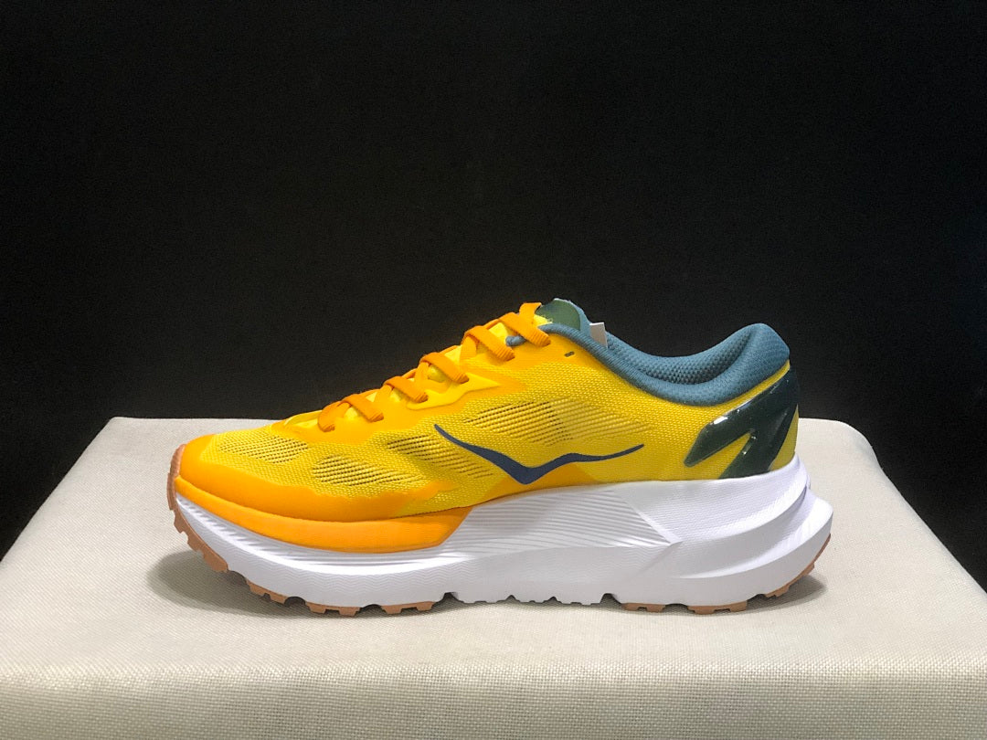 Yellow HOKA Mafate X Trail Running Shoes - product image from the listing.