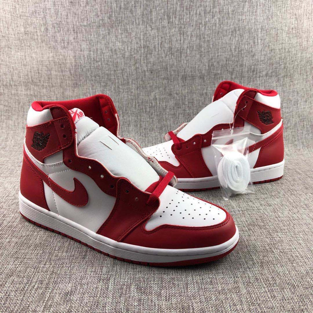 Jordan New Beginnings High-Top Sneakers in White Red CT6252-900 - product image from the listing.