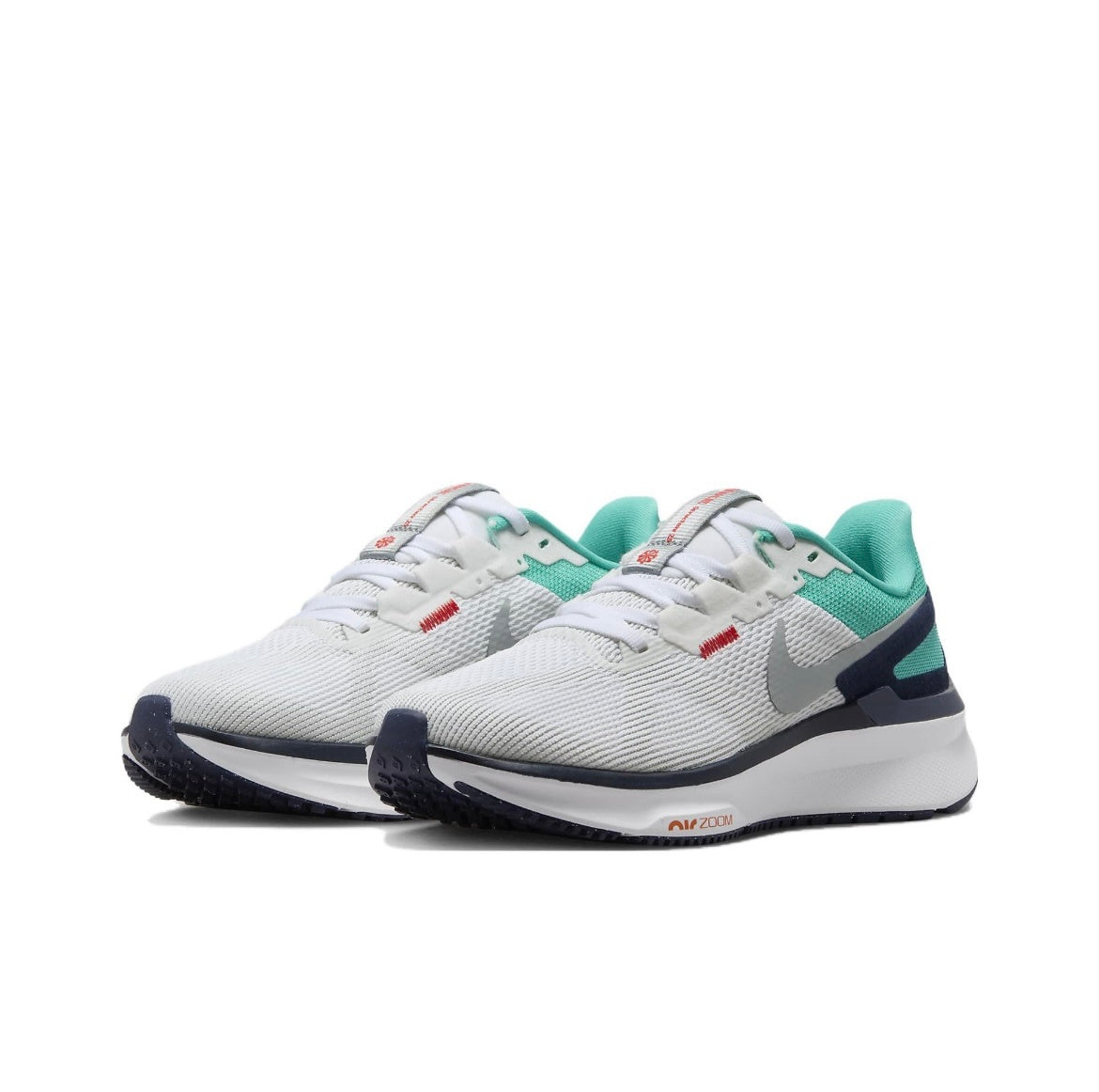 Nike Structure 25 Road Running Shoes in White Green DJ7884-102 - product image from the listing.