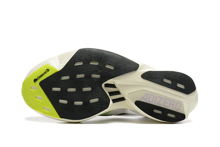 Adidas Adizero Adios Pro 3 Running Shoes in White Green - product image from the listing.