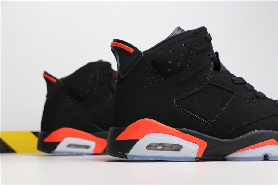 Air Jordan 6 Infrared Black Red High-Top Sneakers - product image from the listing.