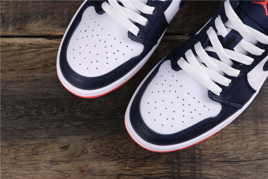 Air Jordan 1 Low Sneakers in Midnight Blue 553558-481 - product image from the listing.