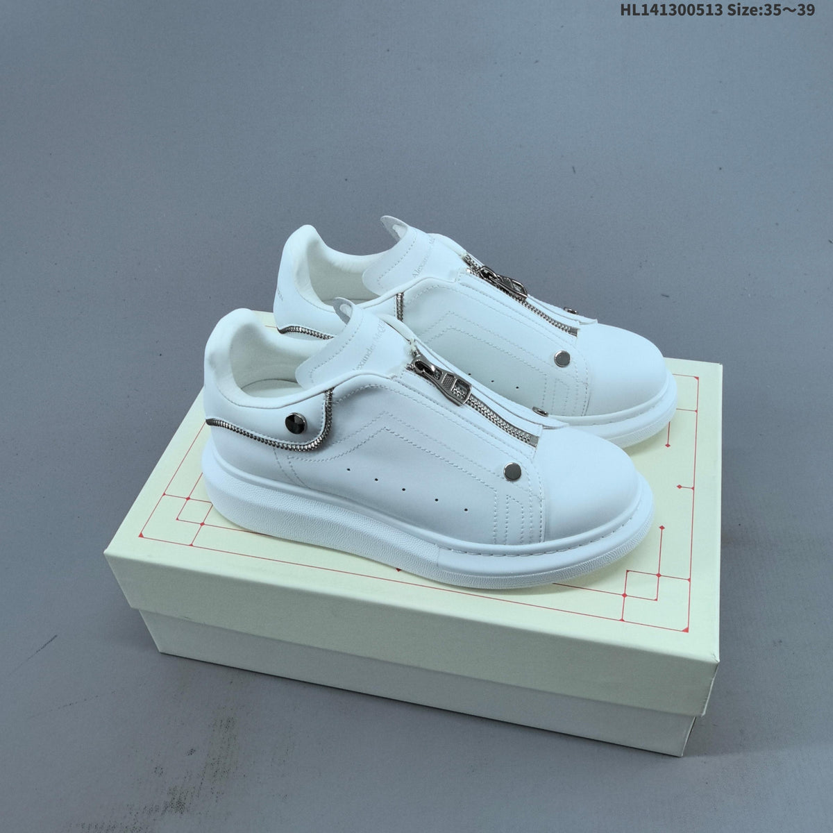 Alexander McQueen Sole Leather Platform Trainers HL141300513 - product image from the listing.