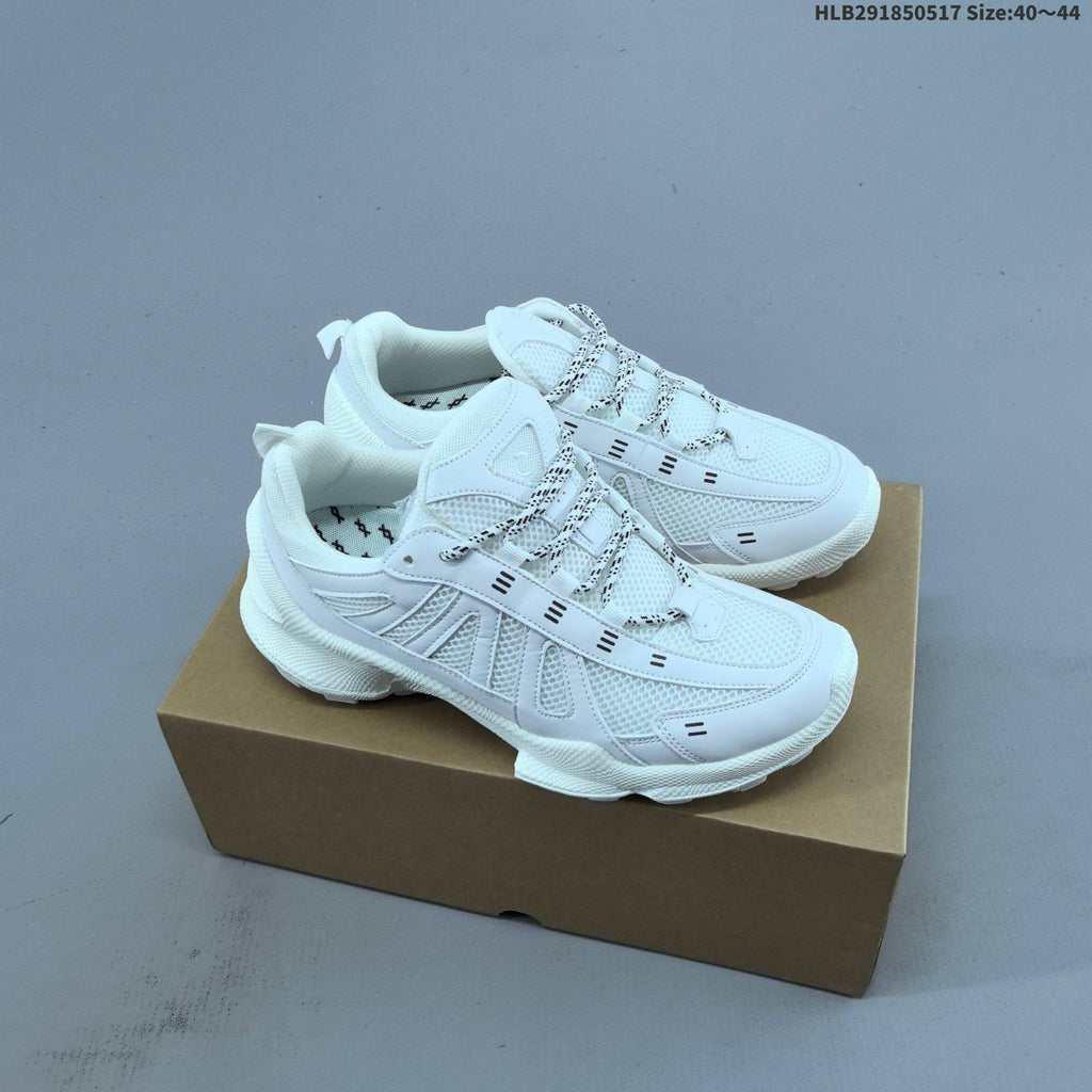 Black and White Ecco Biom C-Trail Low-Top Sneakers - product image from the listing.