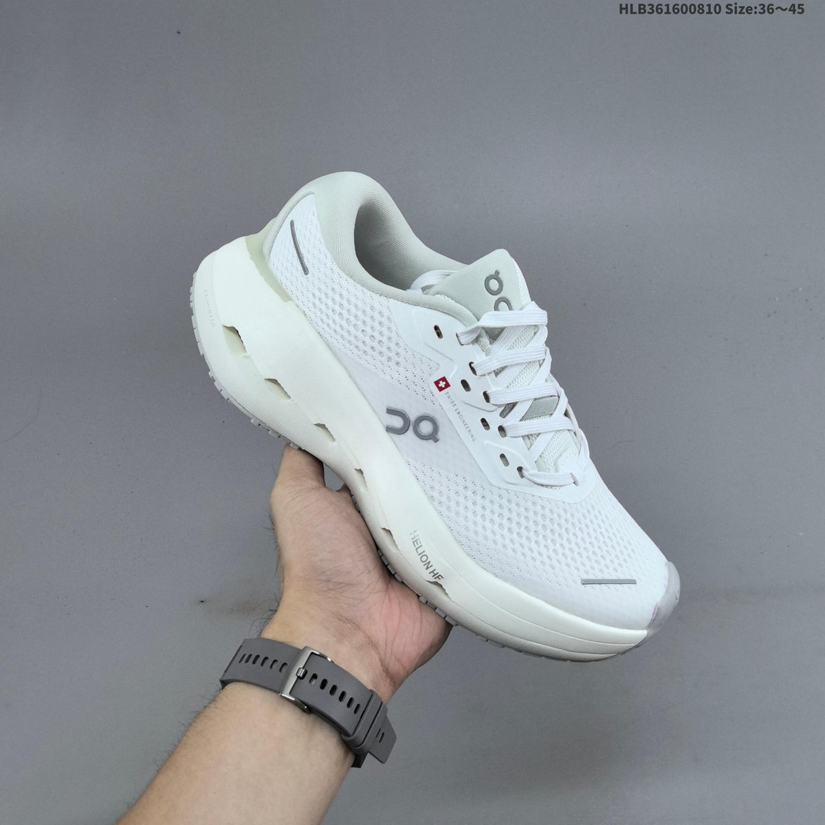 On Cloudrunner 3 Max Running Sneakers in White - product image from the listing.