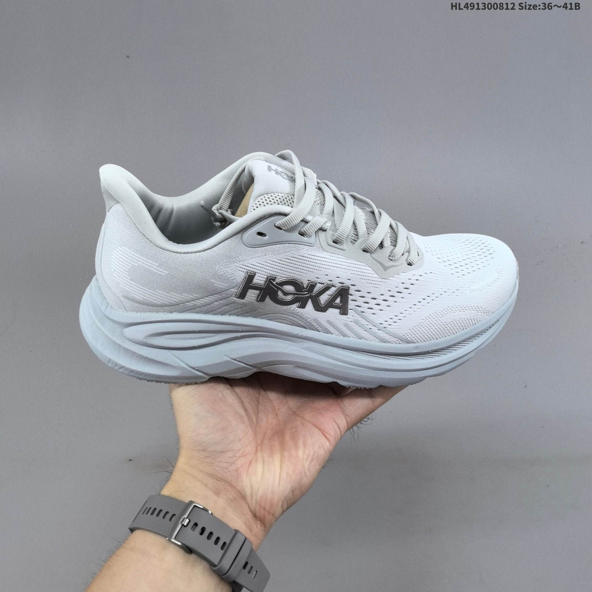HOKA Clifton 11 Running Shoes in White - product image from the listing.