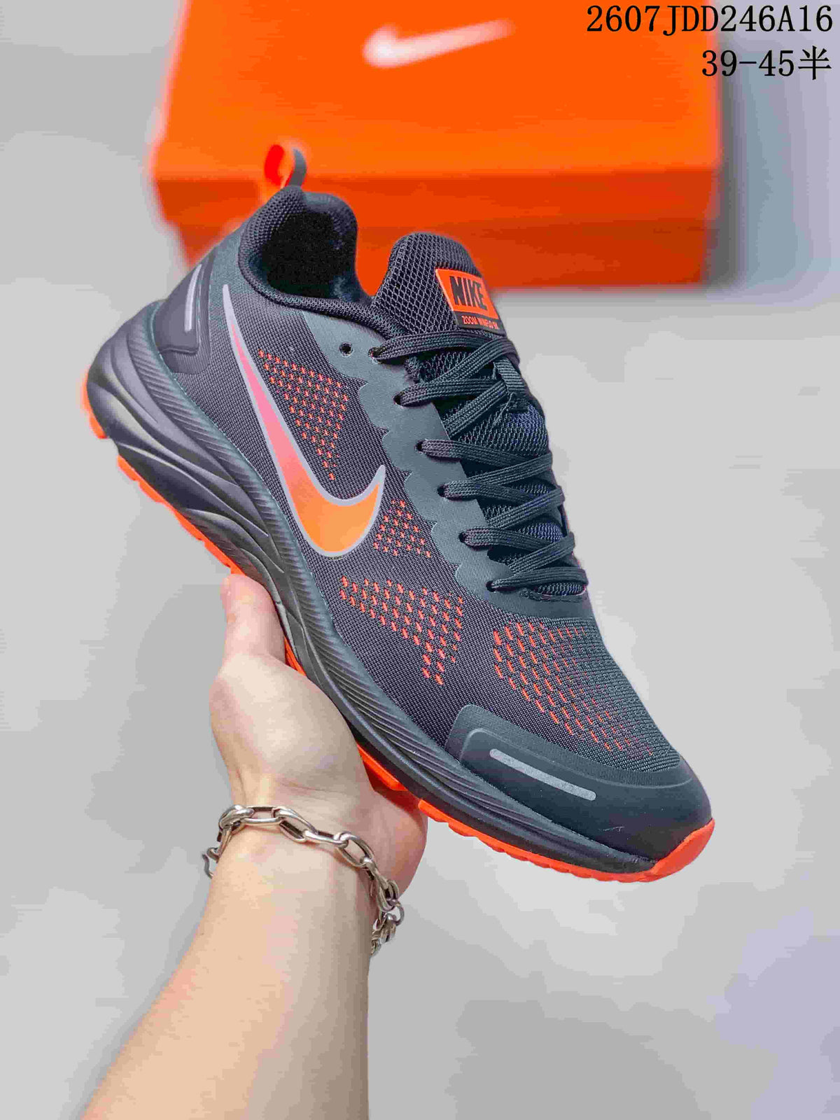 Nike Zoom Winflo 9X Running Sneakers in Dark Gray Orange CZ6720-001 - product image from the listing.