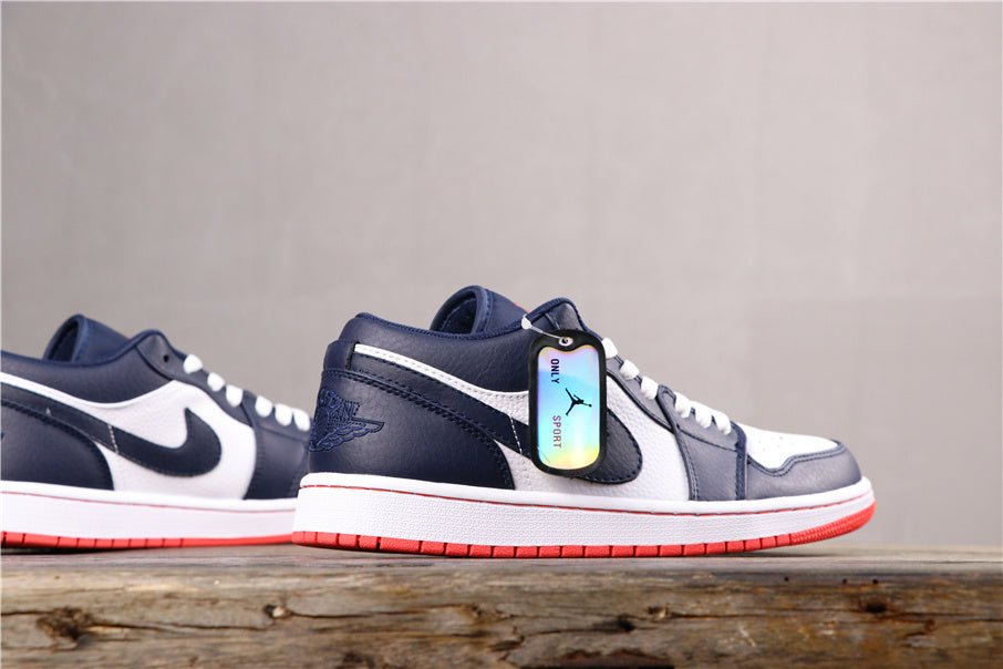 Air Jordan 1 Low Sneakers in Midnight Blue 553558-481 - product image from the listing.