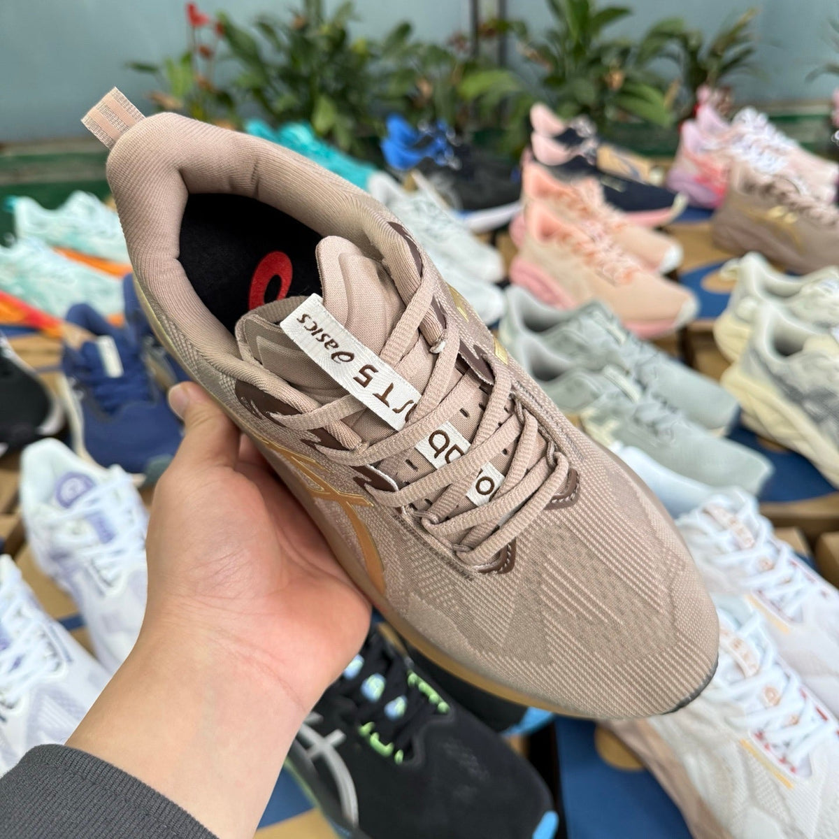 ASICS NOVABLAST 5 LE Running Shoes in Brown - product image from the listing.