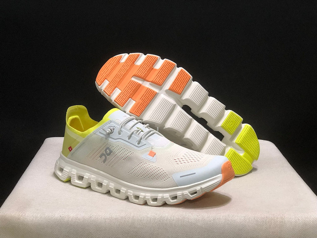 On Cloud 6 Coast Sneakers in Ivory, in Yellow and Orange - product image from the listing.