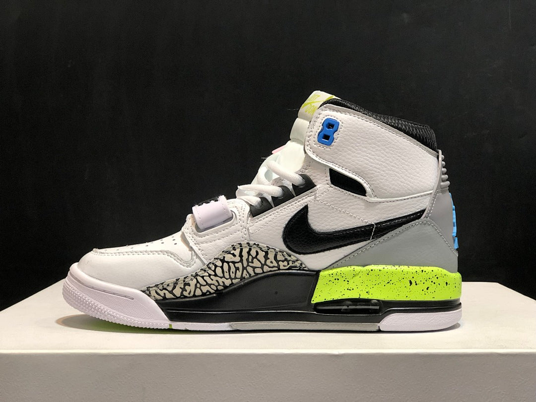 Jordan Legacy 312 Command Force Sneakers in White Black AQ4160-107 - product image from the listing.