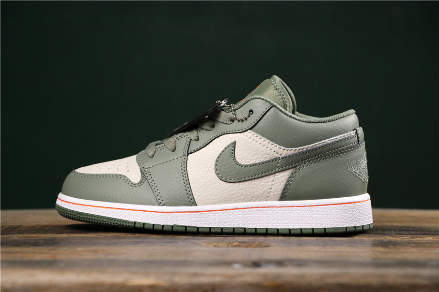 Nike Dunk Low Sneakers in Sage in Green and White - product image from the listing.