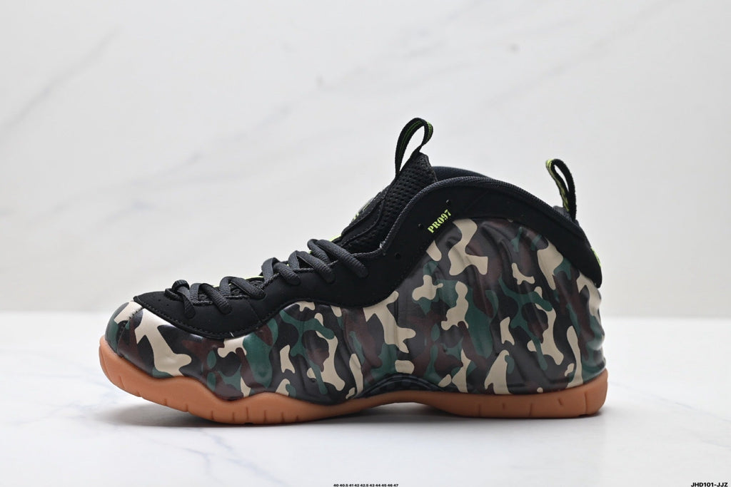 Nike Air Foamposite One Penny Hardaway Camo Trainers - product image from the listing.
