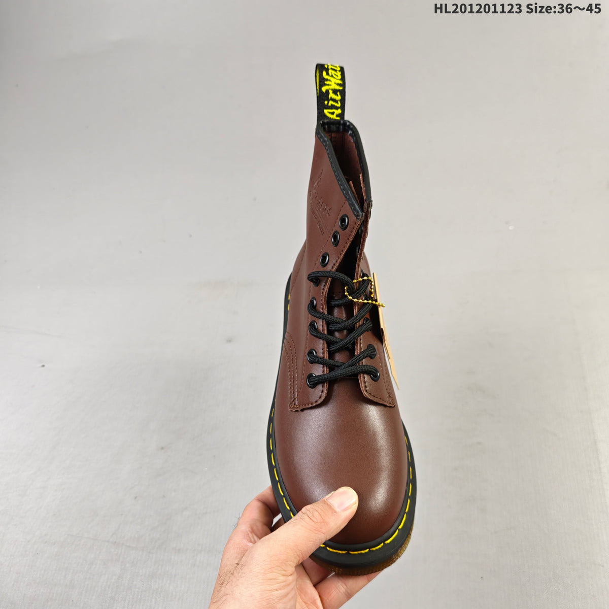 Brown Dr. Martens 1460 Bex 8-Eye Boots - product image from the listing.