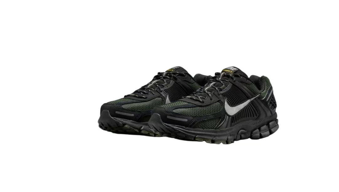 Nike Air Zoom Vomero 5 Running Shoes, in Black - product image from the listing.