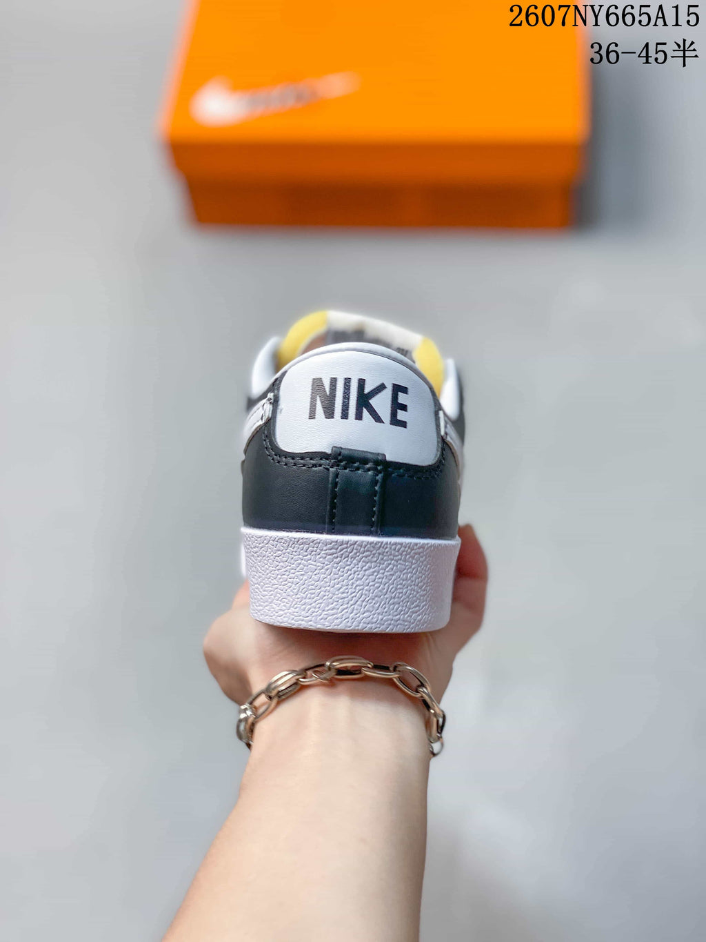 Nike Blazer Low Premium Black White CI9888-001 Trainers - product image from the listing.