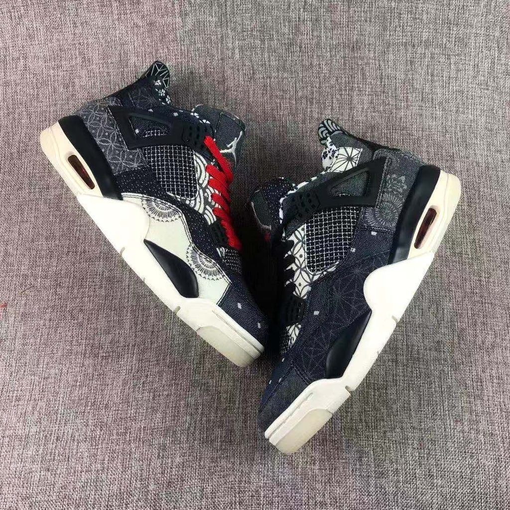 Air Jordan 4 SE Sashiko Sneakers Navy Black Red - product image from the listing.