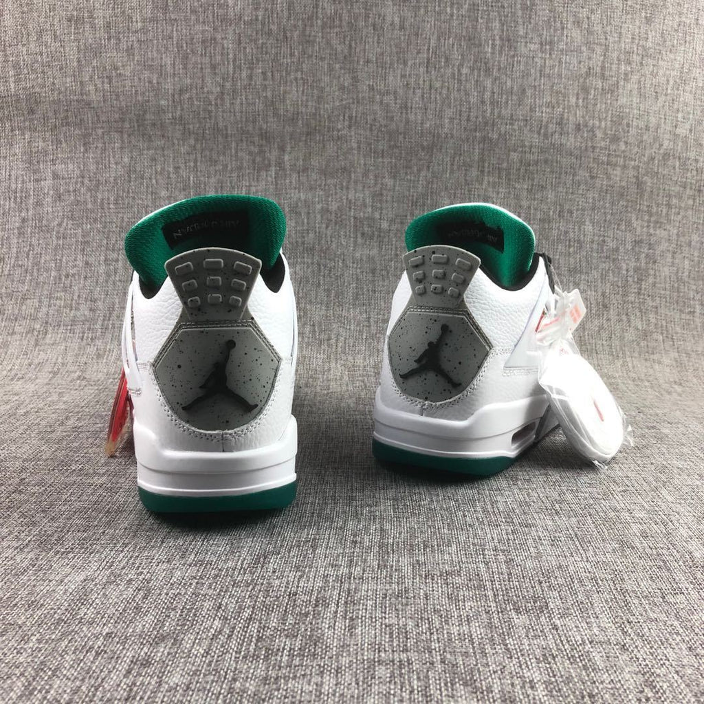 Air Jordan 4 Rasta White Green Sneakers - product image from the listing.