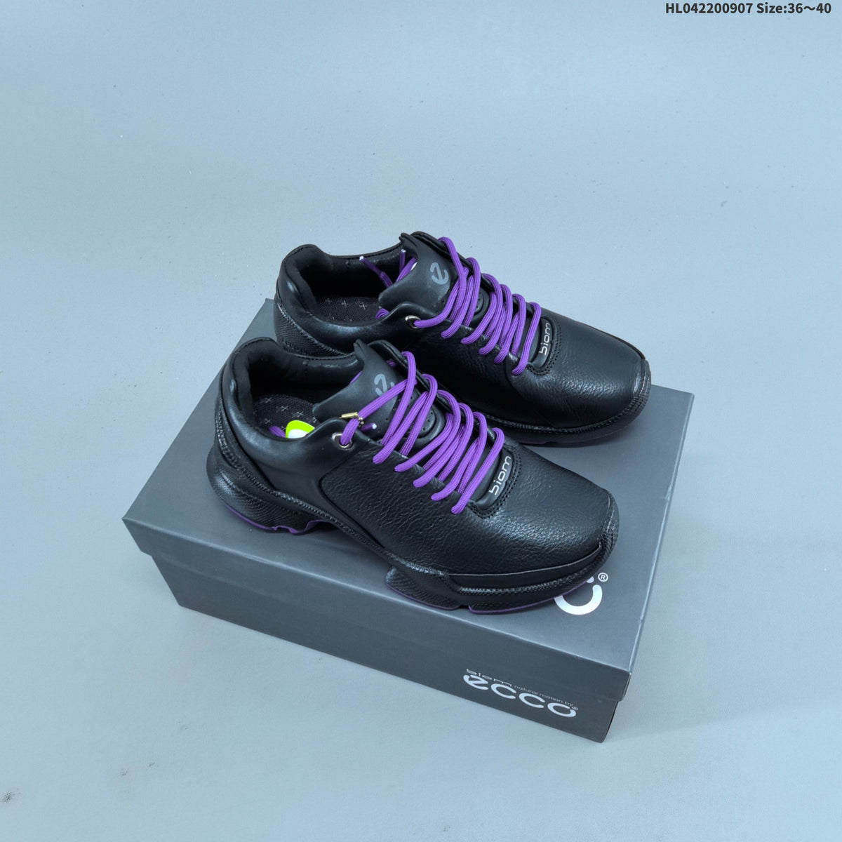 ECCO Biom Low-Cut Outdoor Shoes Black with Contrast Laces - product image from the listing.